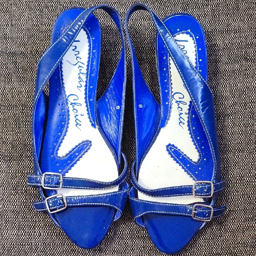 Irregular Choice Blue Slingback Sandals